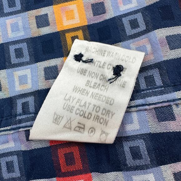 Luchiano Visconti Colorful Button Down Shirt Mens XL Art to Wear Kaleidoscope - Picture 7 of 10